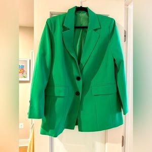 Oversized green blazer